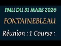 MA SÉLECTION GAGNANTE POUR LE QUINTÉ+ DU MARDI 31 MARS 2026 À FONTAINEBLEAU.
