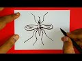 How to Draw a Mosquito Drawing for Beginners | Easy Drawing Class