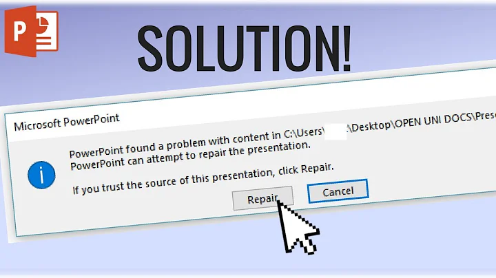 How to solve: PowerPoint found a problem with content in pptx.- Video Tutorial - DayDayNews