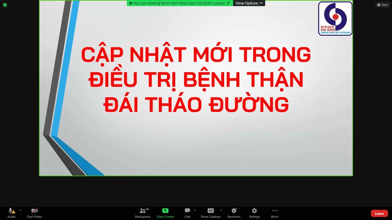 NHỮNG CẬP NHẬT MỚI VỀ ĐIỀU TRỊ BỆNH THẬN ĐÁI THÁO ĐƯỜNG TỪ GÓC NHÌN BÁC SĨ NỘI TIẾT