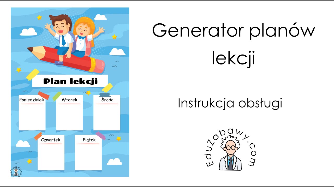 Generator planów lekcji / zajęć - Instrukcja obsługi - YouTube