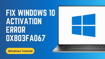 How to FIX Windows 10 Activation Error 0x803FA067