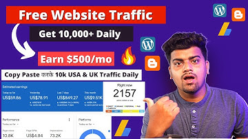 🤑Daily 10K Organic Traffic From YouTube 🔥New Blog Par Traffic | How to Increase Website Traffic Free