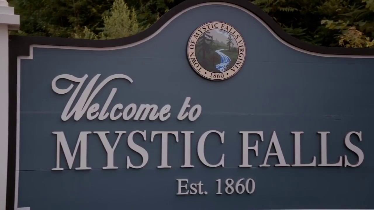 pic Welcome To Mystic Falls Sign the vampire diaries time of our lives