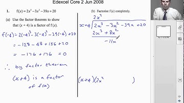A-Level Maths Core 2 Paper June 2008 - Q1 - Edexcel