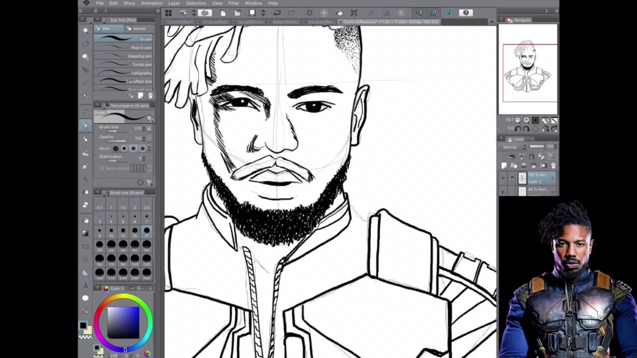 Killmonger Drawing Color Drawing Killmonger For a Subscriber! - YouTube