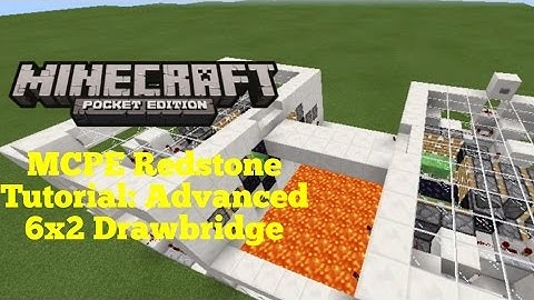 Minecraft Pocket Edition Redstone Tutorial: Advanced Drawbridge v1.1 (MCPE 1.1.0)