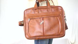 Storite PU Leather 14 Inch Laptop Shoulder Sling Office Business Messenger Travel Bag screenshot 5