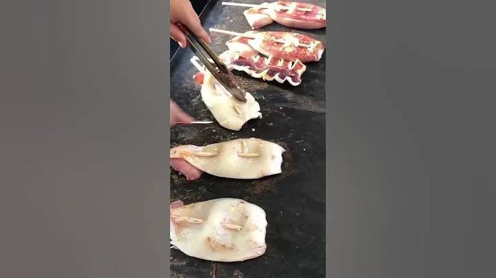 japanese grilled squid ikayaki  イカ焼き #shorts