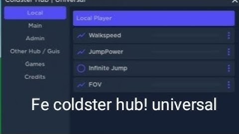 Fe coldster Hub! universal!50+ scripts! working r15 and r6