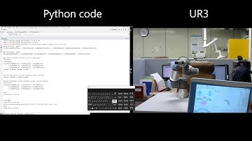 Demonstration of UR robot Using a python code