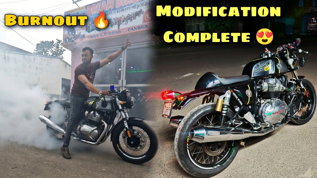 Continental GT650 Pe Burnout 🔥 || GT650 Look's Change 😍