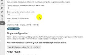 Wordpress Tutorials VIDEO 77 of 80 How to Add A Vertical Scroll Recent Comments Widget to Your