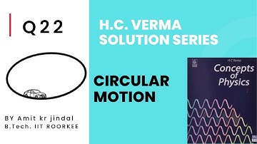 H C VERMA SOLUTIONS|| CIRCULAR MOTION || Q 22 ||EXERCISE || PHYSICS|| IIT JEE||NEET || hcv solutions