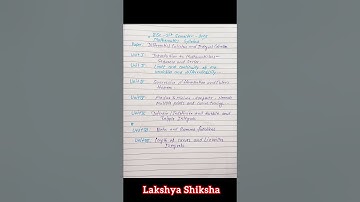 Bsc 1st semester math syllabus 2025 | bsc 1st year 1st semester math syllabus | #bscmaths