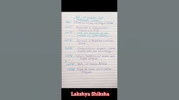 Bsc 1st semester math syllabus 2025 | bsc 1st year 1st semester math syllabus | #bscmaths
