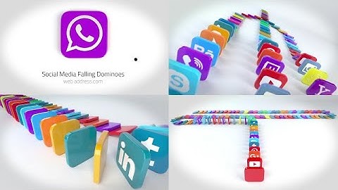 Social Media Dominoes Logo Reveals Premiere Pro Templates