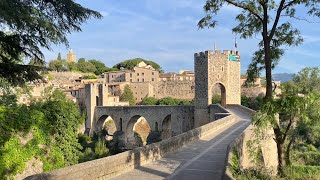Spain Walks: Besalú. Beautiful medieval town in Catalonia, northern Spain.