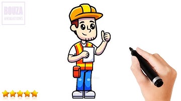 How to Draw a Construction Worker (Easy and Step by Step)