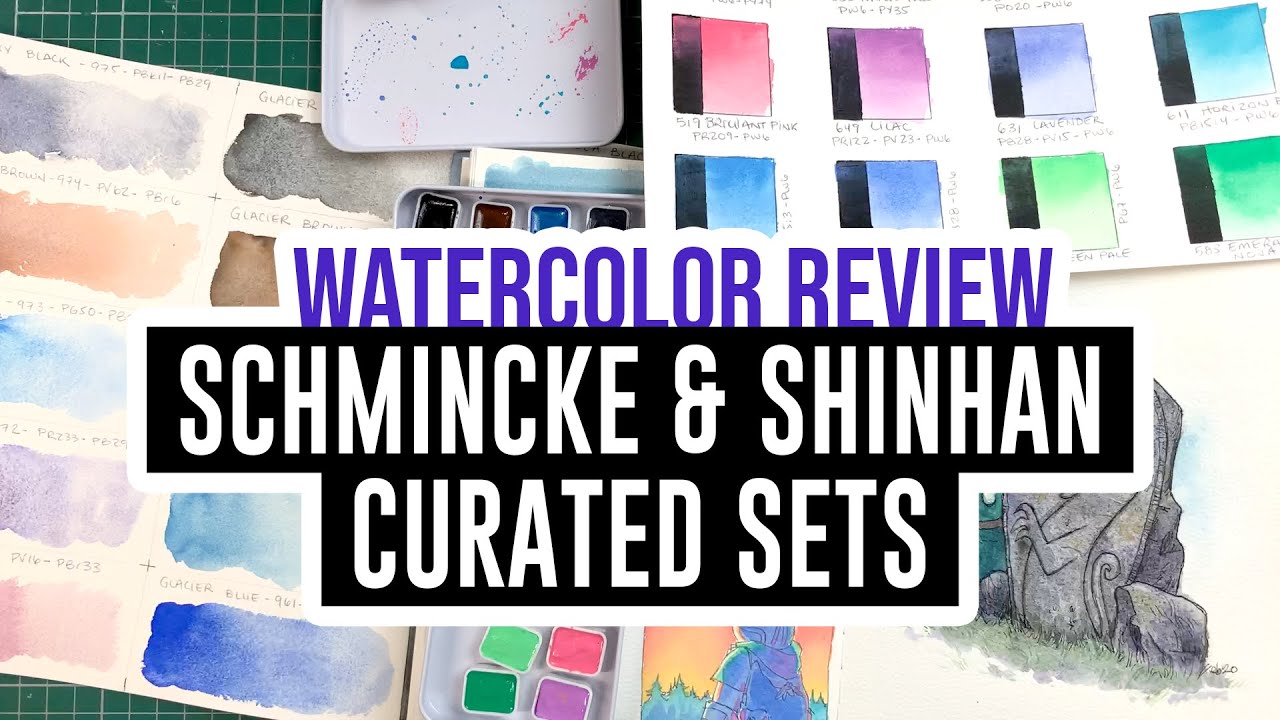 Review & demo - Shinhan PASS Color hybrid gouache/watercolor paints 