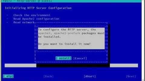Apache2 の30秒インストール SUSE Linux では yast で