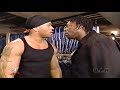 booker t and ll cool j heated exchange words go at it face to face backstage 2002 YOU KNOW WHO I AM?