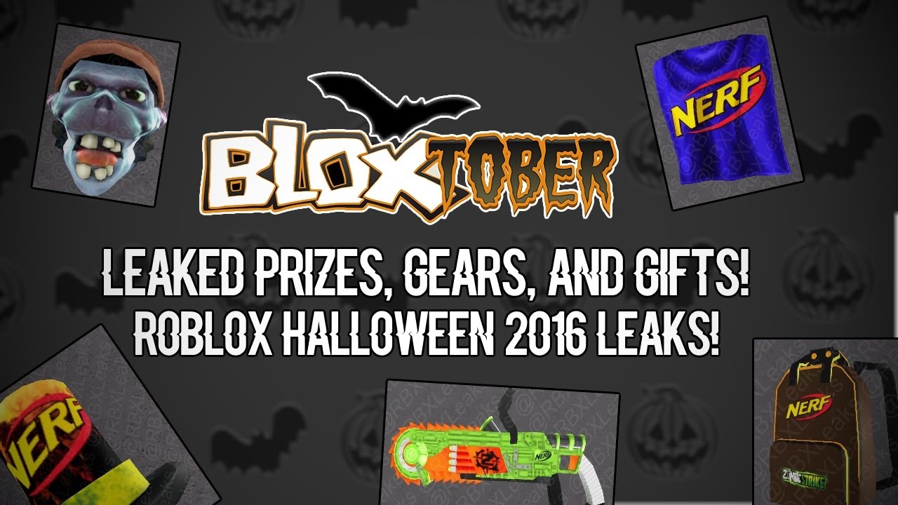 Roblox Bloxtober 2016 Leaks Prizes Gifts Gears Youtube - halloween event roblox 2017