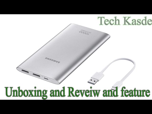 Samsung EB-P1100BSNGIN 10000mAH Lithium Ion Power Bank (Silver)  Unboxing .