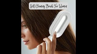 Quick Self Cleaning Hair Comb, Women's Hair Brush with Air Cushion, for Scalp Massage screenshot 5