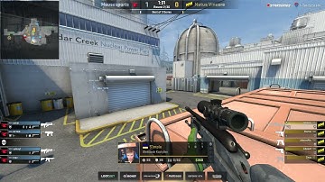 s1mple double HS wallbang on nuke with scout VAC