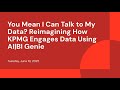 You Mean I Can Talk to My Data? Reimagining How KPMG Engages Data Using AI|BI Genie