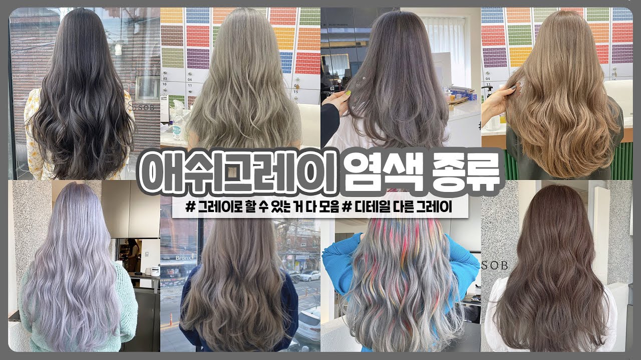 [애쉬의 기본 ] 애쉬 그레이 종류 , 특징 모두 알려드려요 ♥️ 탈색전에 무조건 봐야하는 영상 ‼️ EP.21 - YouTube