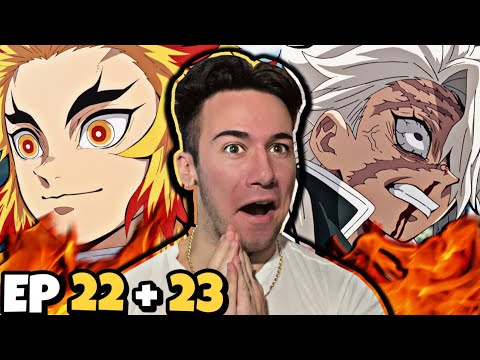 THE HASHIRA ARE HERE !! DEMON SLAYER - Episode 22 AND 23 (REACTION)