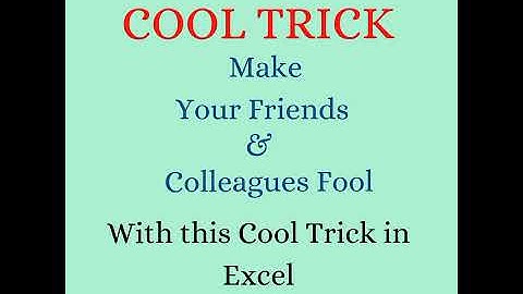 Cool Trick | Make you friends FOOL with this TRICK,#cooltricks,#excel,#exceltips,#exceltricks,#viral