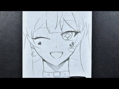 Easy anime sketch | how to draw cute anime girl for beginners