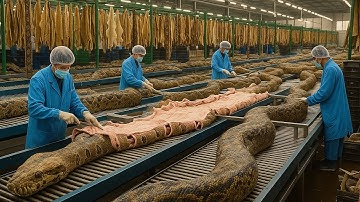 Inside the Snake-Leather Factory | From Wild to Luxury (Full Process)