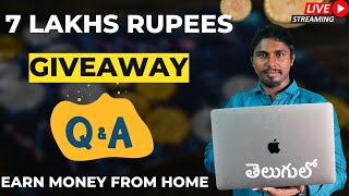 How to earn money online without investment telugu| 7Lakhs Worth Course Giveaway| Q&amp;A #okaysai