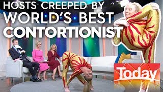 Hosts creeped out by world's best contortionist | Today Show Australia