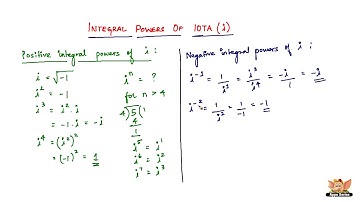 What are the integral powers of iota(i) ?