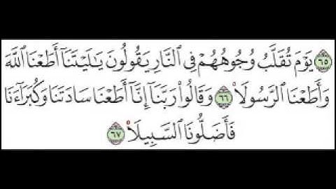 سورة الأحزاب الآيتين 66-67