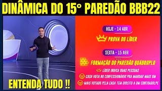 Dinamica Bbb 22 Formação Do 15º Paredão Quadruplo Tem Contra Golpe E Votação No Confecionario Bbb22