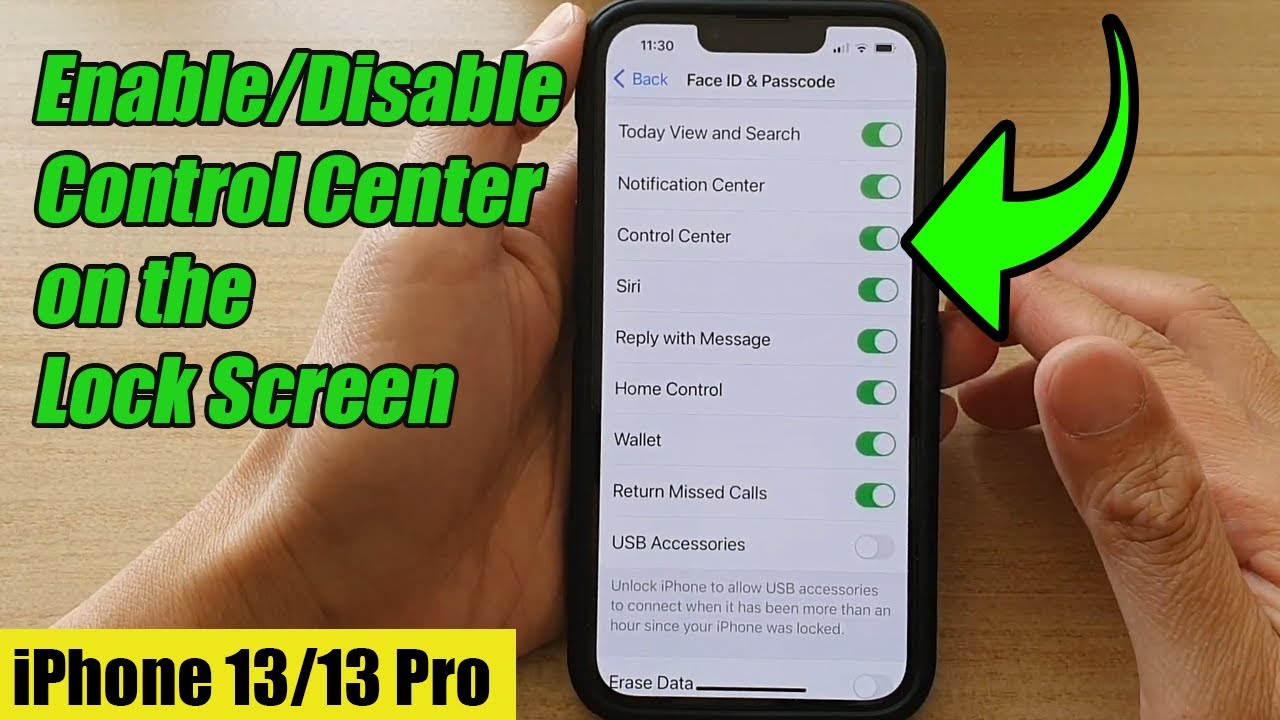 Iphone 13/13 Pro: How To Enable/Disable Control Center On The Lock Screen -  Youtube