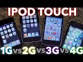 iPod Touch 1st Gen vs. 2nd Gen vs. 3rd Gen vs. 4th Gen! | TrevorM