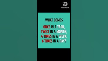 #what#comes#once#a#year#twice#a#month#4times#a#week#6times#a#day#UshaRaniK20#shorts