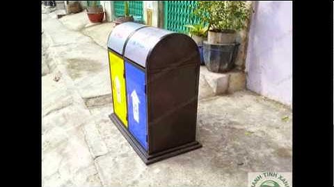 Mua bán thùng rác 2 ngăn nắp lật tiện dụng tại Tp.HCM