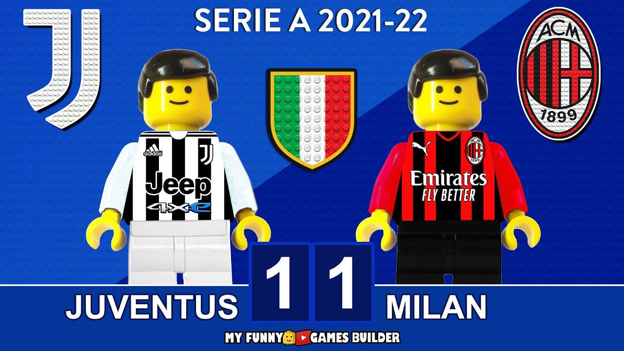 Juventus Milan 1-1 • Serie A 2021/22 Gol e Sintesi Juve Milan • All Goals &  Highlights Lego Football 