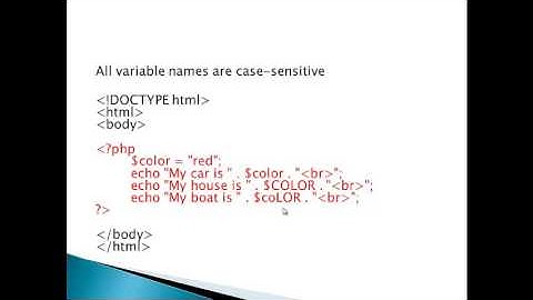 Cs310 PHP is not case sensitive in hindi/urdu part 9