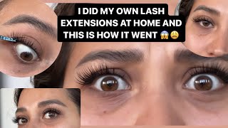 At Home Lash Extensions In 20 Minutes | Ardell Clustered Lashes Tutorial #lashextensions #beauty
