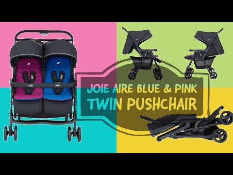 joie aire blue and pink twin pushchair