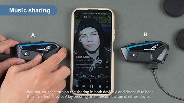How to use the music sharing function between two FreedConn   FXs